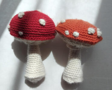 cap and sporing toadstools